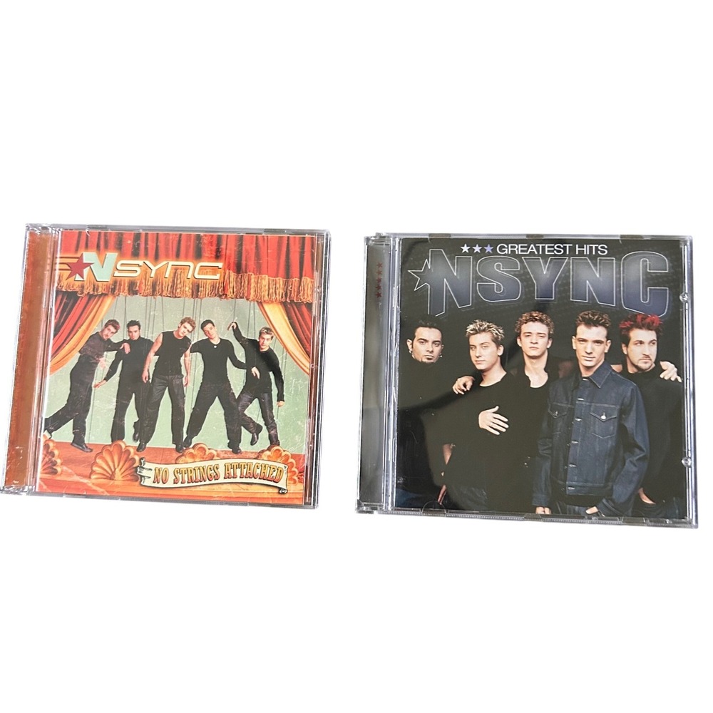 NSYNC CD Lot No Strings Attached and Greatest Hits 2 Disc Boy Band Pop Music